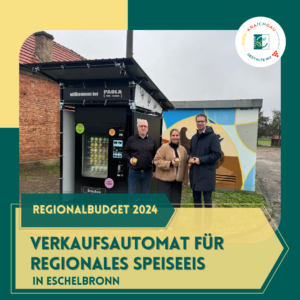 Mehr über den Artikel erfahren Erstes Regionalbudget-Projekt 2024 in Eschelbronn umgesetzt: Verkaufsautomat für regionales Speiseeis in Betrieb genommen