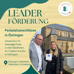 Mehr über den Artikel erfahren Förderplakette für neue Festplatzanschlüsse in Östringen überreicht! 