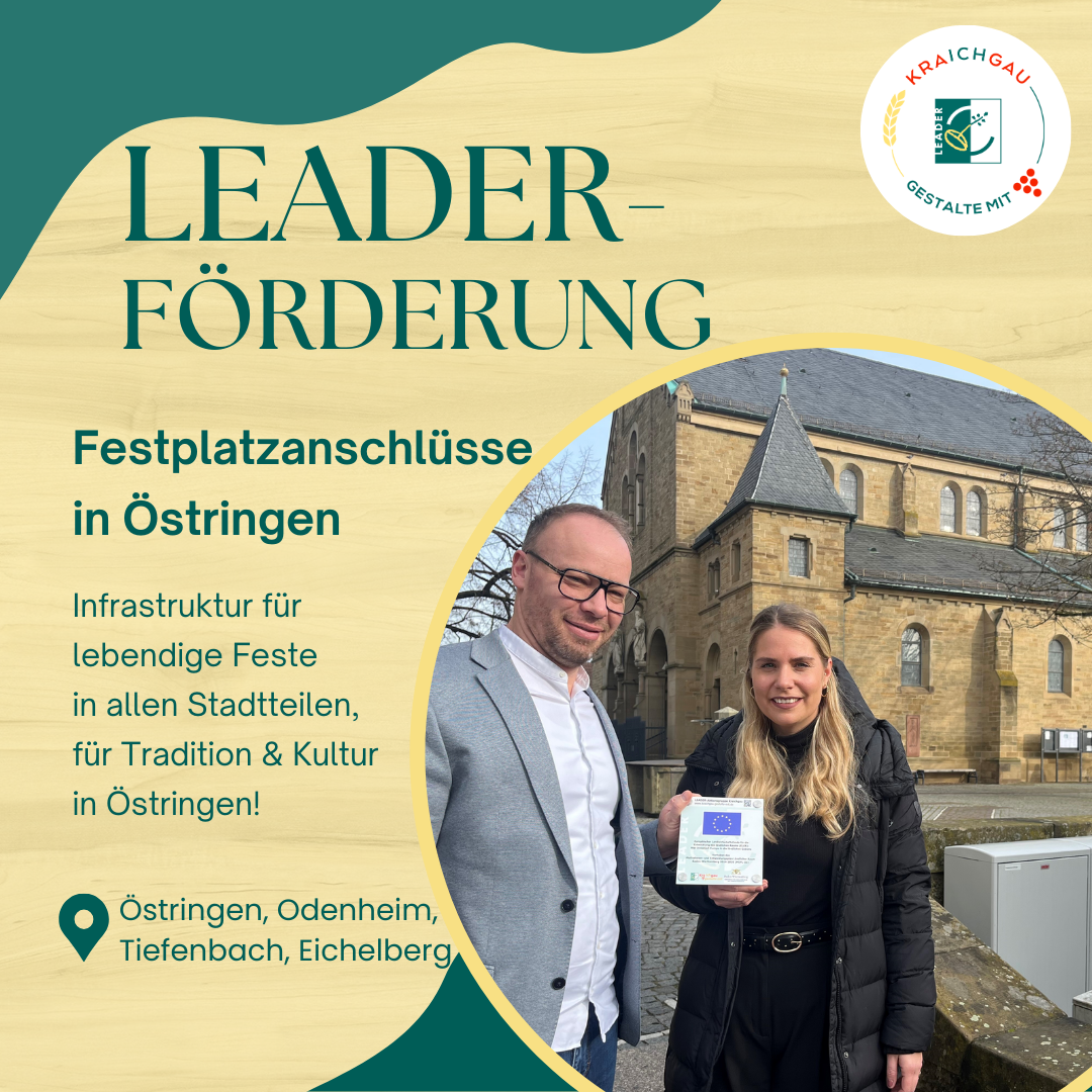 Du betrachtest gerade Förderplakette für neue Festplatzanschlüsse in Östringen überreicht! 