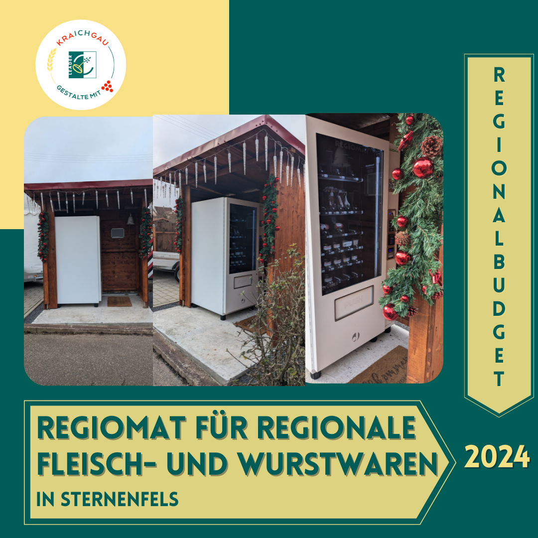 Mehr über den Artikel erfahren Verkaufsautomat für regionale Produkte in Sternenfels – Ein weiteres Projekt aus dem Regionalbudget 2024!