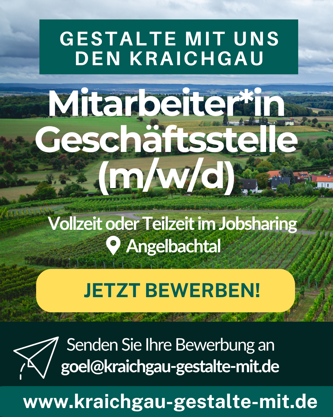 Mehr über den Artikel erfahren MITARBEITER/IN in der LEADER-Geschäftsstelle Kraichgau (m/w/d)  in Voll- oder Teilzeit