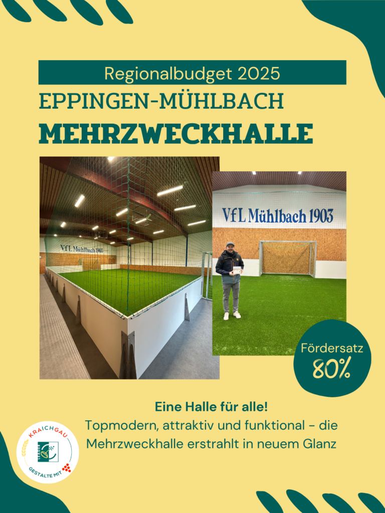 Mühlbach: Neugestaltung Mehrzweckhalle des VfL - Regionalbudget Projekt 2025