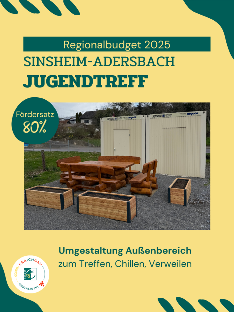 Sinsheim-Adersbach: Jugendtreff Außenanlage - Regionalbudget Projekt 2025