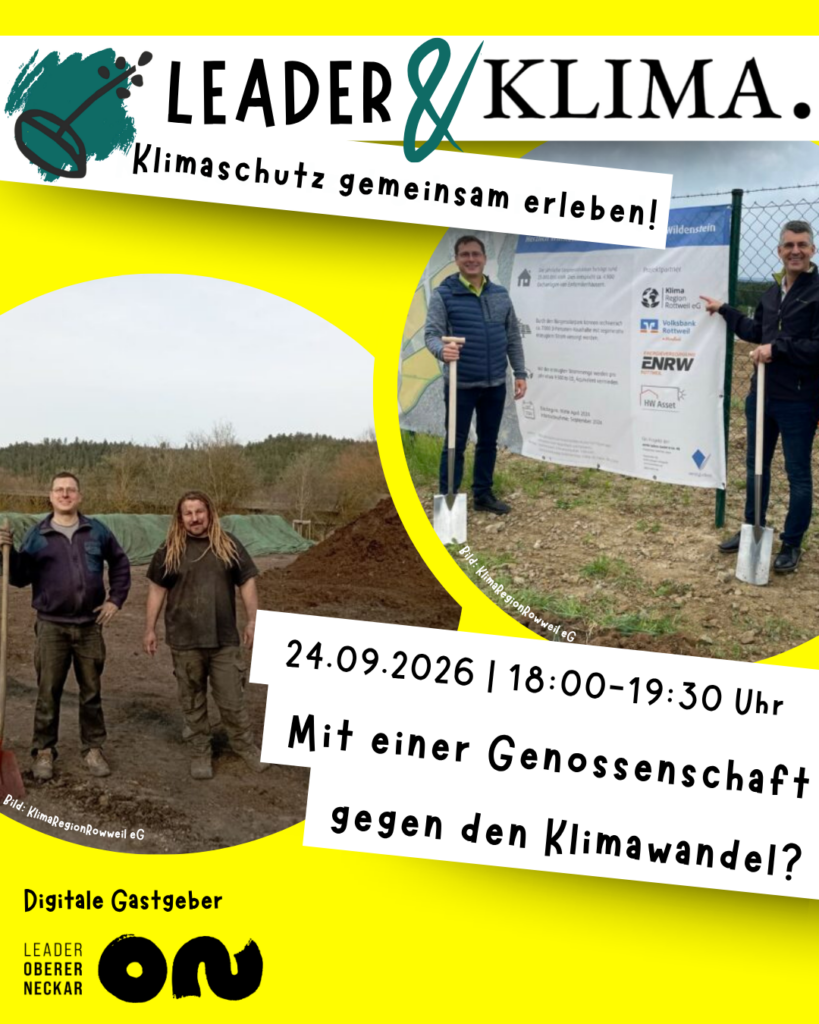 Veranstaltung LEADER & Klima: Mit einer Genossenschaft gegen den Klimawandel?
